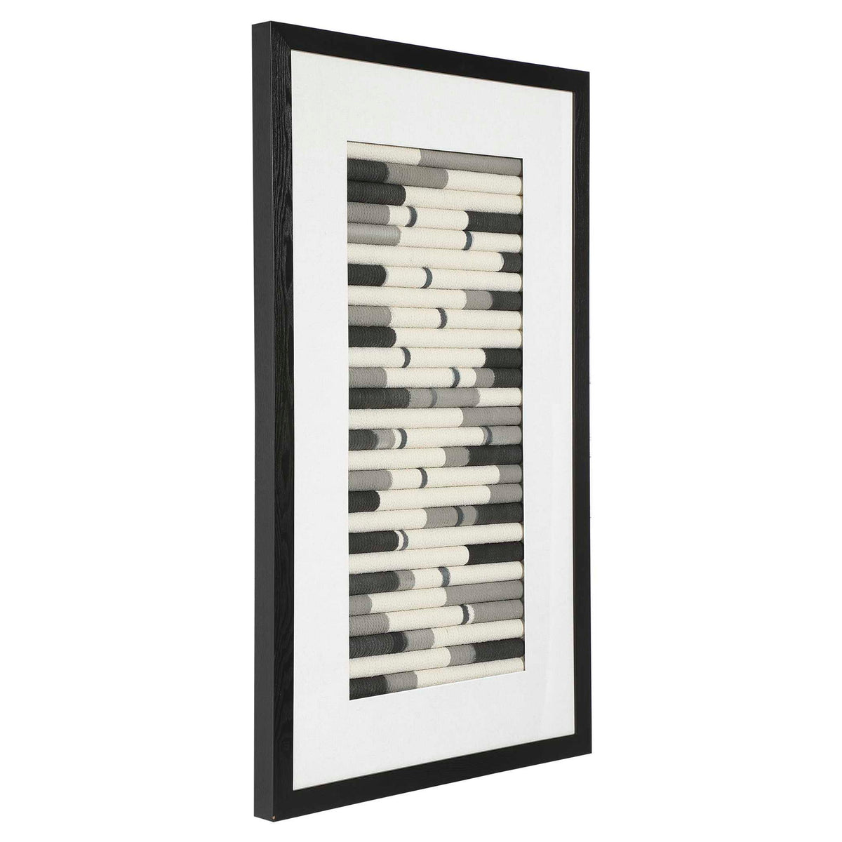 Flaxen Scroll - Shadow Box - Black / Blue / White
