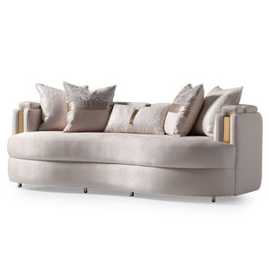 Carmela - Sofa - Almond / Gold - R&R Furniture Gallery (Fountain Valley, CA)