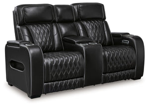 Boyington - Power Reclining Loveseat With Console/Adj Hdrst - R&R Furniture Gallery (Fountain Valley, CA)