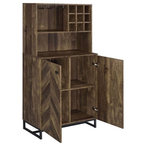 Harlie - 2 Door Wine Cabinet - Oak