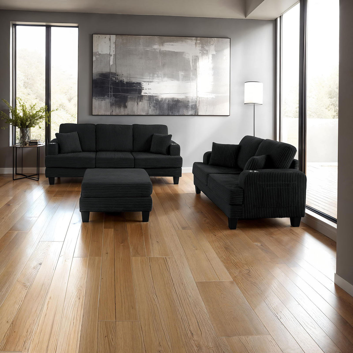 Moretaine - Sofa, Black