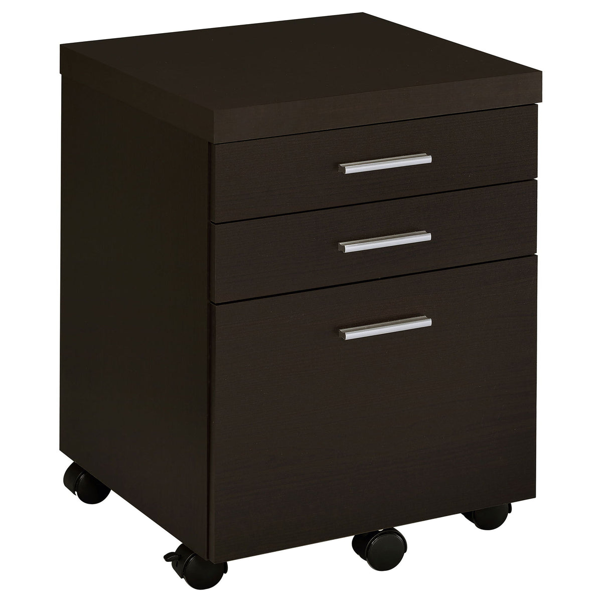 3 Drawer File Cabinetб Compact Office Storage For Home - Brown