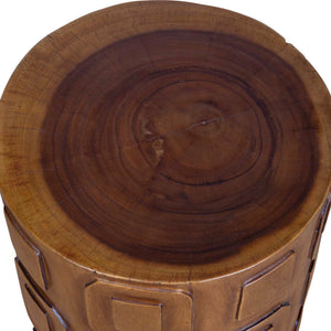 Alson - Geometric Accent Table - Dark Brown
