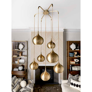 Golden Onion - 7 Light Chandelier - Brass / Gold