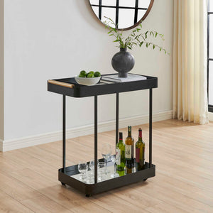 Vesper - Iron Bar Cart - Black / Brass