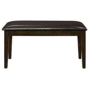 Arvin - 5 Piece Dining Set With Rectangular Table And Bench With Seats - Cappuccino