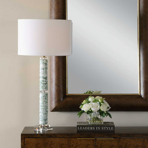 Jameis - Marbled Table Lamp - Green / White
