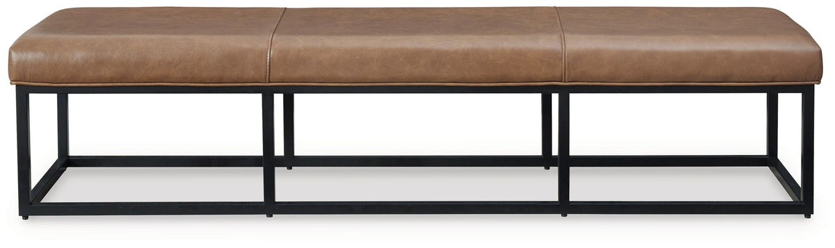 Joston - Accent Bench - Caramel - R&R Furniture Gallery (Fountain Valley, CA)