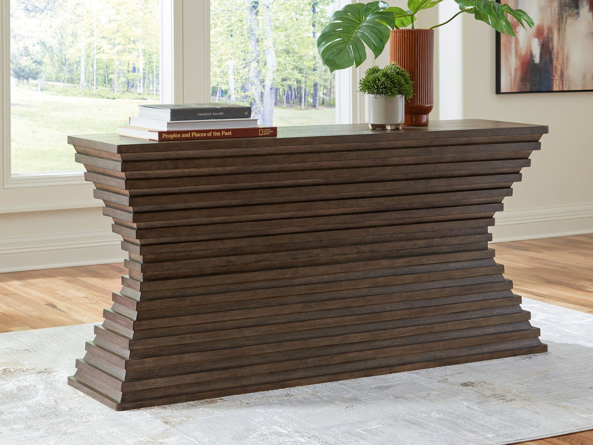 Hannodream - Sofa Table - Warm Brown - R&R Furniture Gallery (Fountain Valley, CA)
