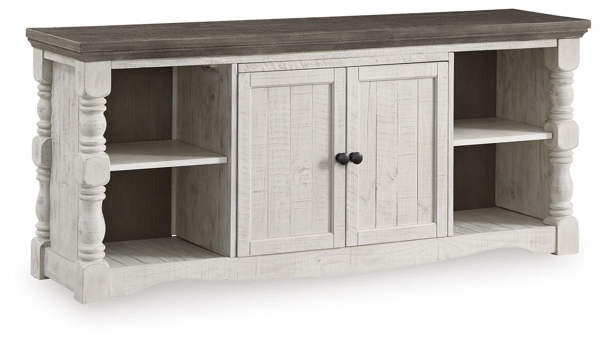Havalance - Extra Large TV Stand - 2 Doors - Brown / Beige - R&R Furniture Gallery (Fountain Valley, CA)