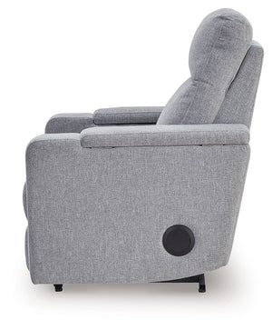 Pineland - Glider Power Recliner With Audio System - Pewter - R&R Furniture Gallery (Fountain Valley, CA)