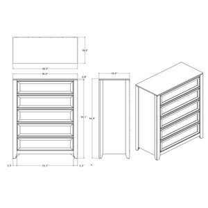 Melissa - Chest With 5 Drawers
