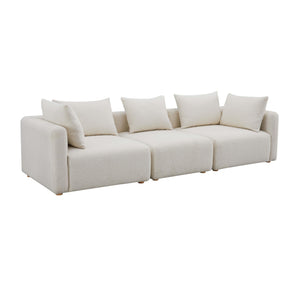 Hangover - Boucle Fabric Sofa - Cream - R&R Furniture Gallery (Fountain Valley, CA)