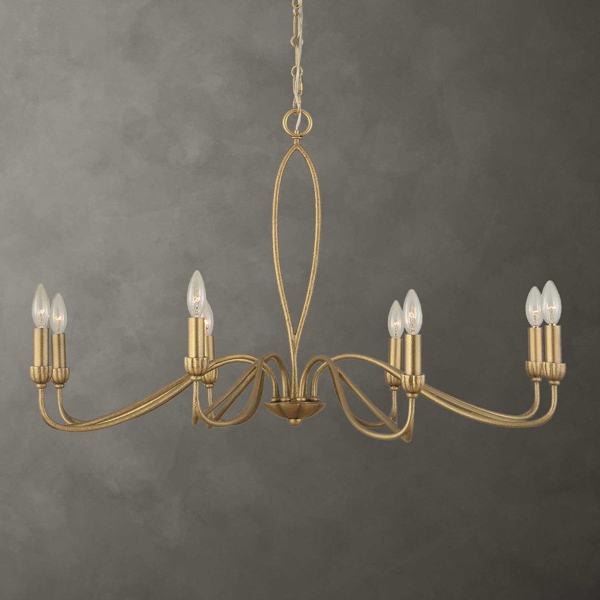 Corella - 8 Light Chandelier - Gold