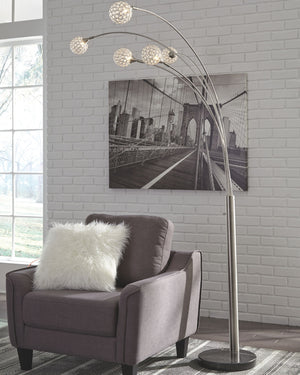 Winter - Metal Arc Lamp - Silver Finish - R&R Furniture Gallery (Fountain Valley, CA)