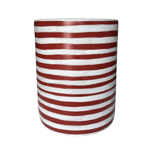 Tempest - Ceramic Table - Red Stripes - R&R Furniture Gallery (Fountain Valley, CA)