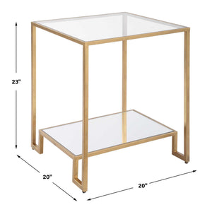 Accent End Table - Antique Gold