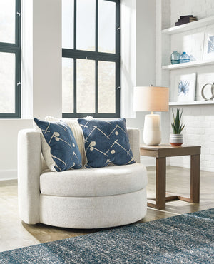 Padova - Swivel Accent Chair - Ivory - R&R Furniture Gallery (Fountain Valley, CA)