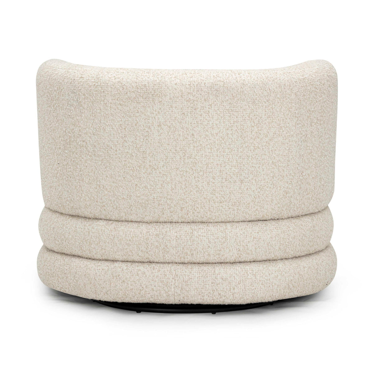 Astor - Heavy Boucle Swivel Hotel Lounge Chair - Cream - R&R Furniture Gallery (Fountain Valley, CA)
