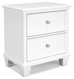 Fortman - Two Drawer Night Stand - White - R&R Furniture Gallery (Fountain Valley, CA)