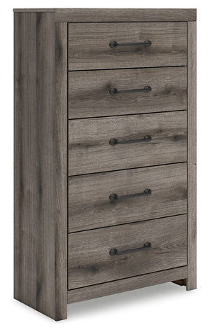 Graystorm - Five Drawer Chest - Brown Gray - R&R Furniture Gallery (Fountain Valley, CA)