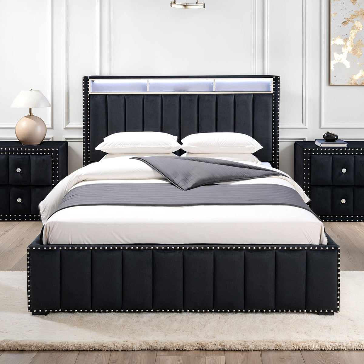 Farese - Full Bed, Black