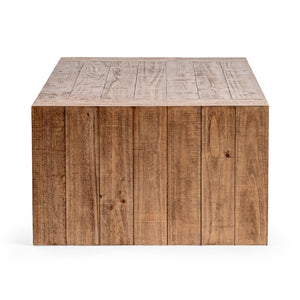 Classic Home Clayton coffee table with wooden surface and modern design for living room decor.
