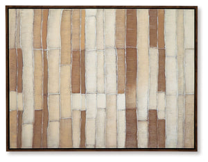 Kalanmore - Wall Art - Brown / Tan / White - R&R Furniture Gallery (Fountain Valley, CA)