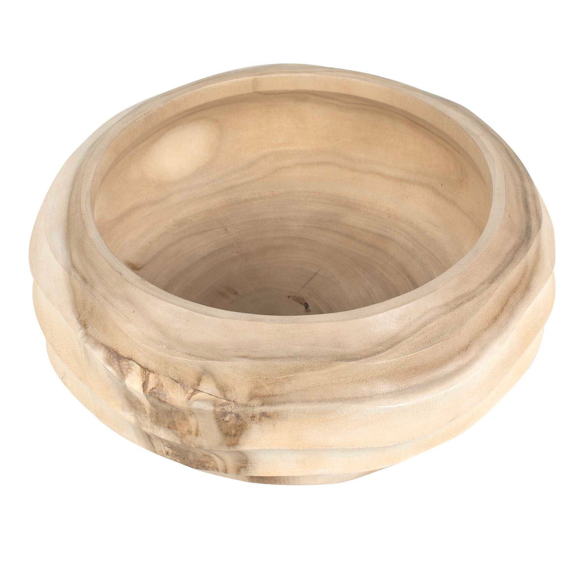 Waveform - Bleached Wood Bowl - Beige