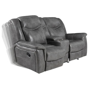 Carmen - Cool Motion Loveseat With Storage, With Reclining Function And Built In Storage - Gray