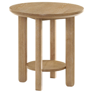 Crispin - 2 Piece Coffee Table Set With Open Shelves - Light Oak