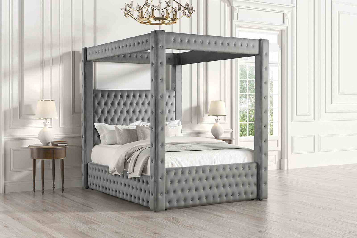Etherea - E.King Bed, Gray