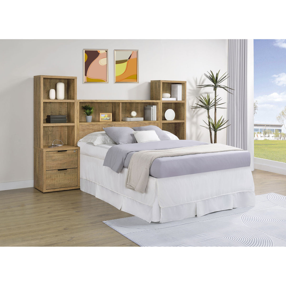 Geary - 3 Piece Bedroom Set With Bookcase Headboard