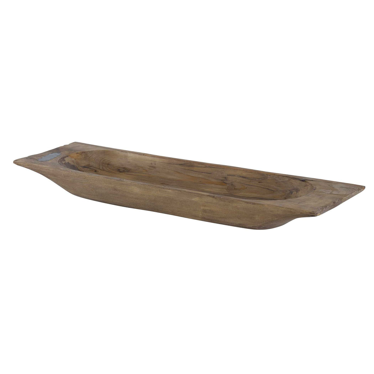 Dark brown Uttermost dough tray with a smooth surface and raised edges, designed for baking or serving.