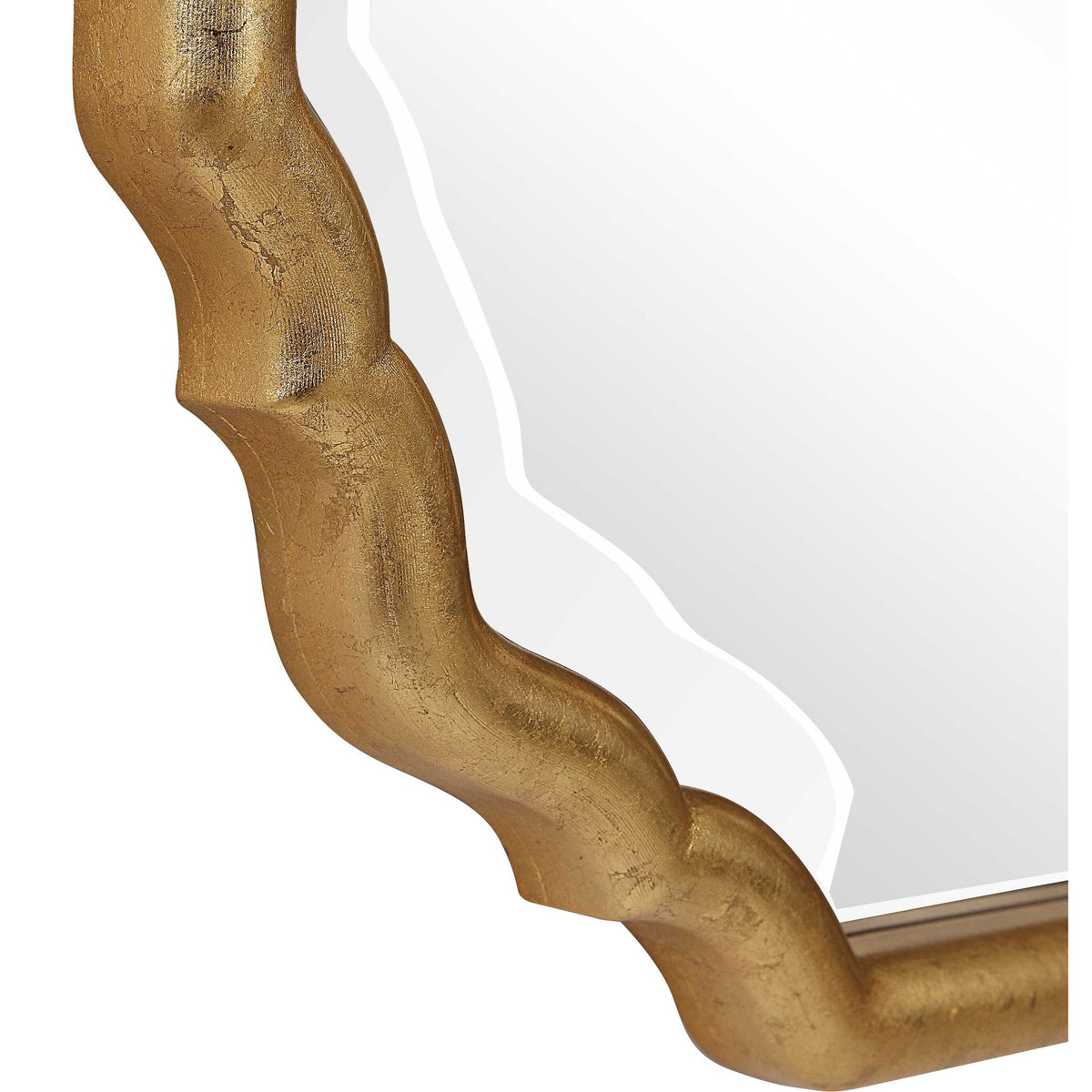 Lightly Antiqued Mirror - Metallic Gold