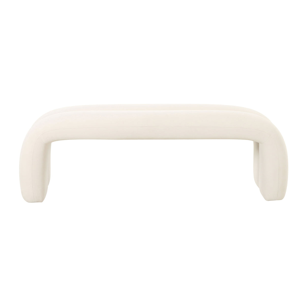 Leigh - Velvet Channeled Bench - R&R Furniture Gallery (Fountain Valley, CA)