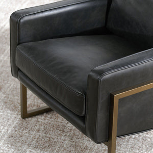 Classic Home Ken club chair in an elegant upholstered design with supportive arms and a comfortable seat