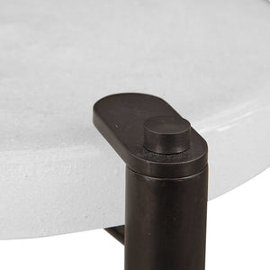 Ames - Drink Table - Bronze / White
