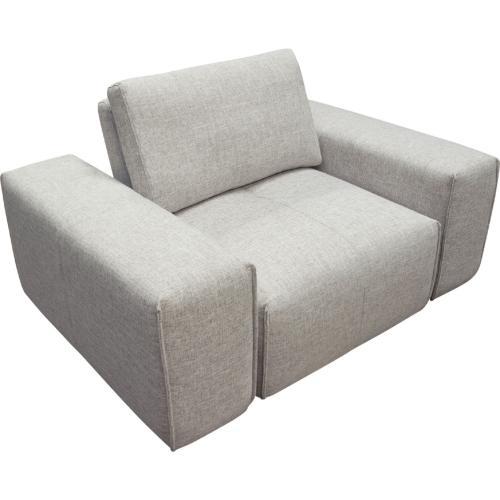 Jazz Modular 1-Seater with Adjustable Backrest in Light Brown Fabric