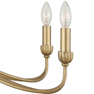 Corella - 8 Light Chandelier - Gold