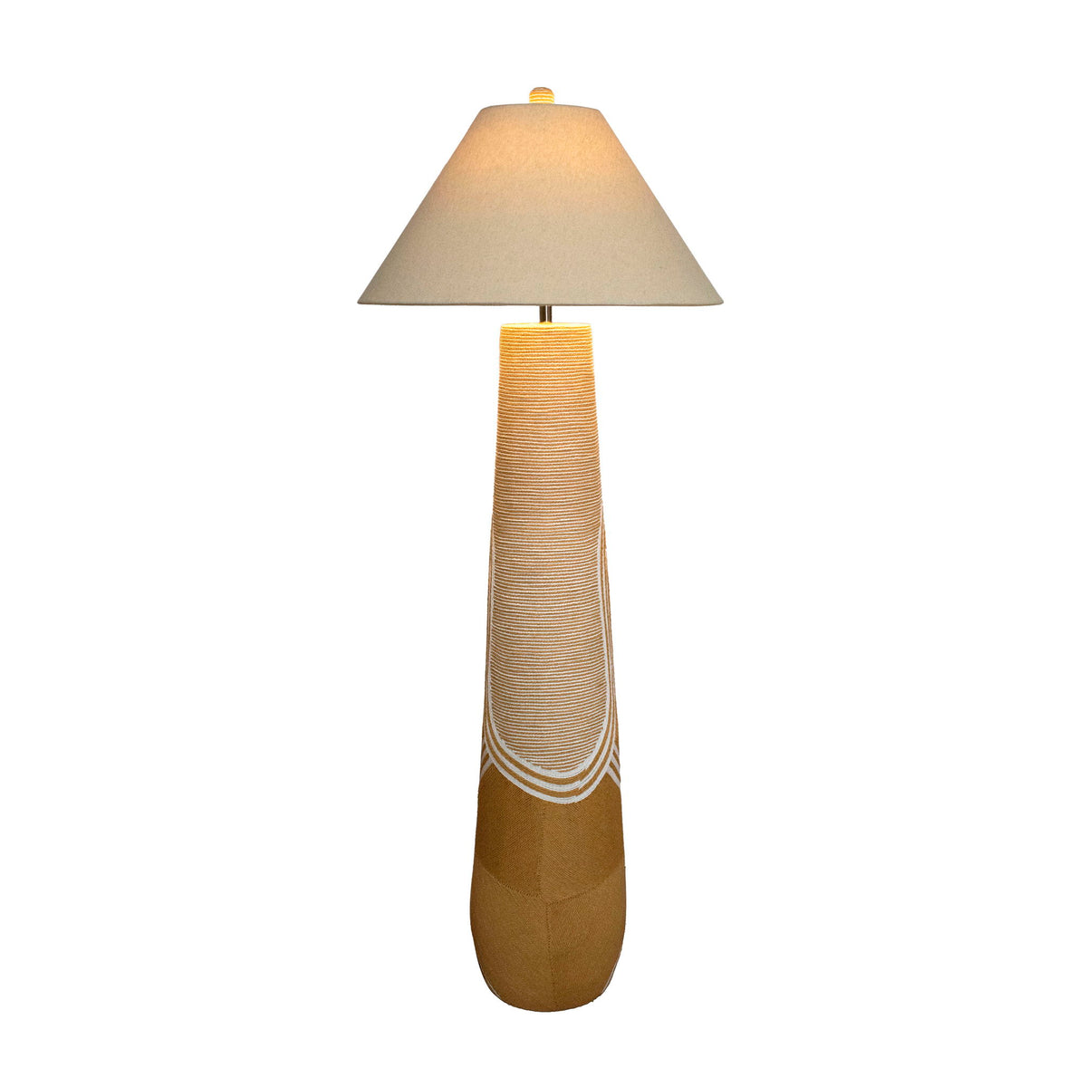 Harlee - Woven Floor Lamp - Natural - R&R Furniture Gallery (Fountain Valley, CA)