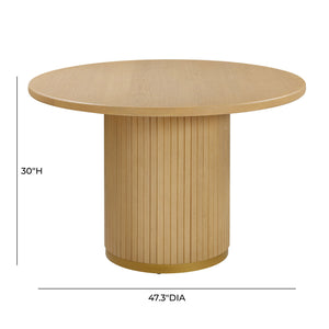 Chelsea - Ash Wood Round Dining Table - R&R Furniture Gallery (Fountain Valley, CA)