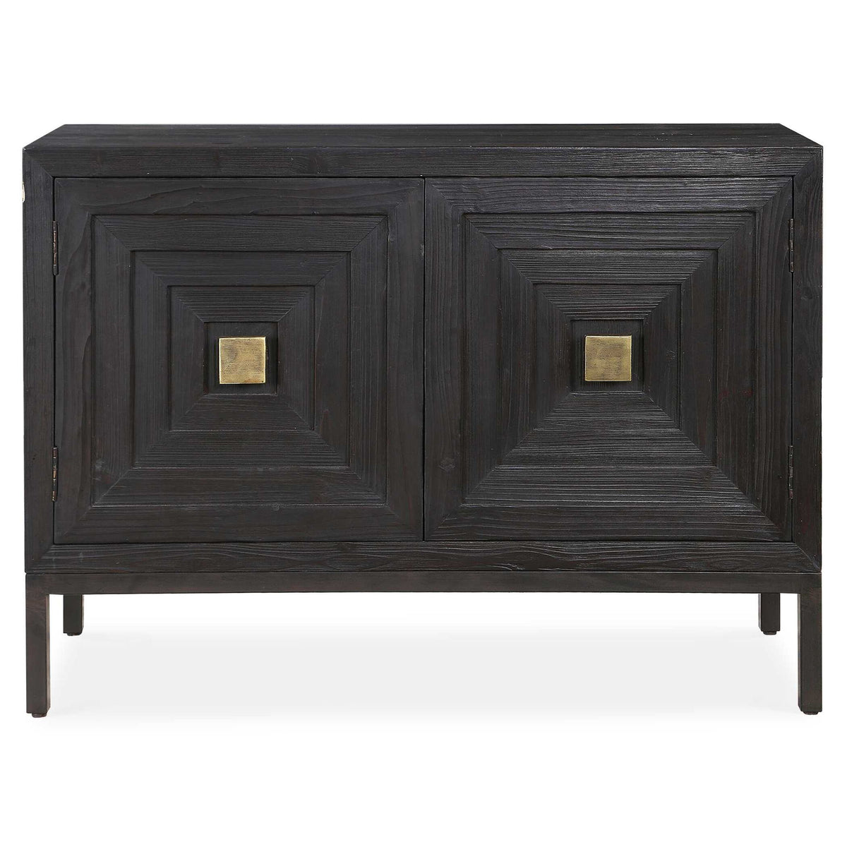 Uttermost Aiken accent cabinet with wood finish, featuring sleek design and storage drawers, ideal for modern home decor.