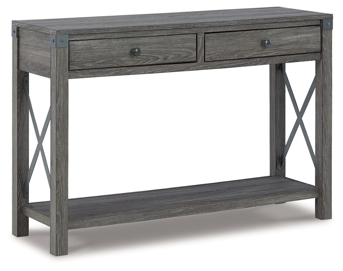 Freedan - Console Sofa Table - Grayish Brown - R&R Furniture Gallery (Fountain Valley, CA)