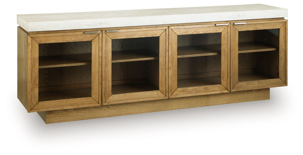 Adanworth - Accent Cabinet - Light Brown / Gray - R&R Furniture Gallery (Fountain Valley, CA)