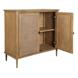 Coast - 2 Door Rattan Cabinet - Woodtone