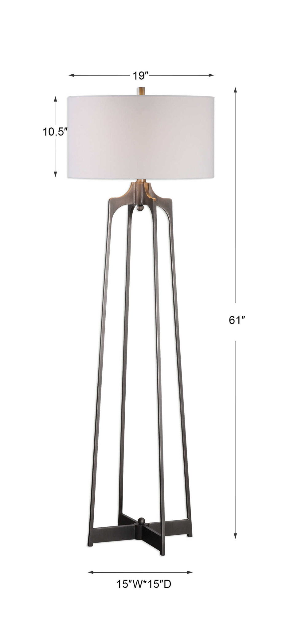 Adrian - Modern Floor Lamp - Silver