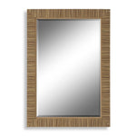 Textured Wrap Mirror - Natural