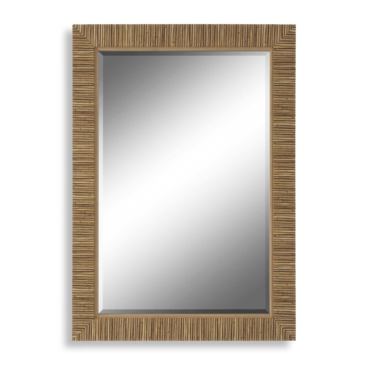 Textured Wrap Mirror - Natural