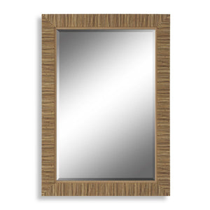 Textured Wrap Mirror - Natural